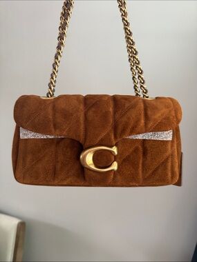 Coach Quilted Suede Tabby 20